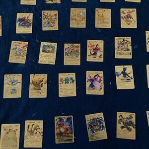 Pokemon Yellow and Blue Card Game Collection